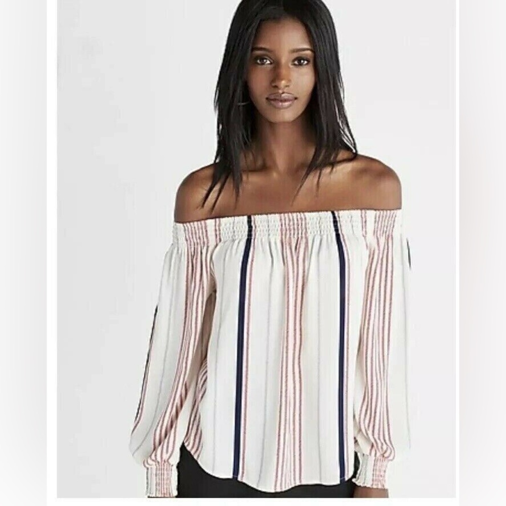 Express Off the Shoulder Long Sleeve Blouse
